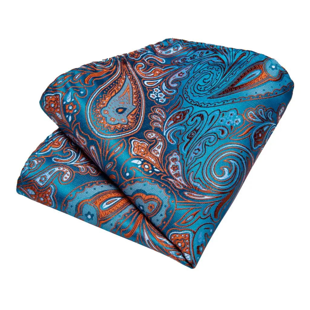 Мужской галстук золотой синий Пейсли Высококачественный Свадебный для мужчин