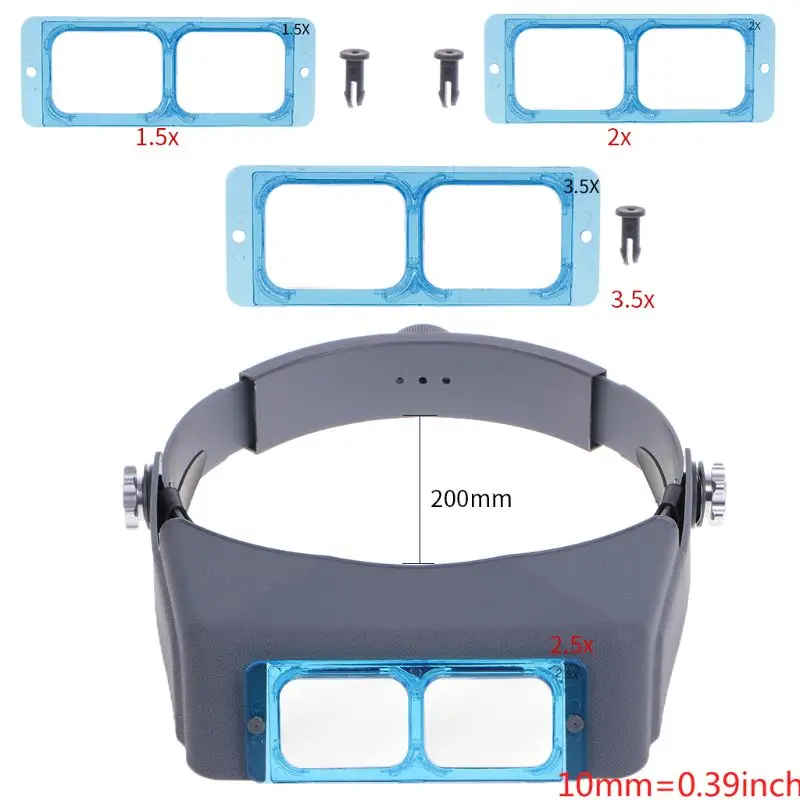 

Head-mounted Welding Repair Magnifier Head Band Optivisor Eye Loupe 4 Lens New