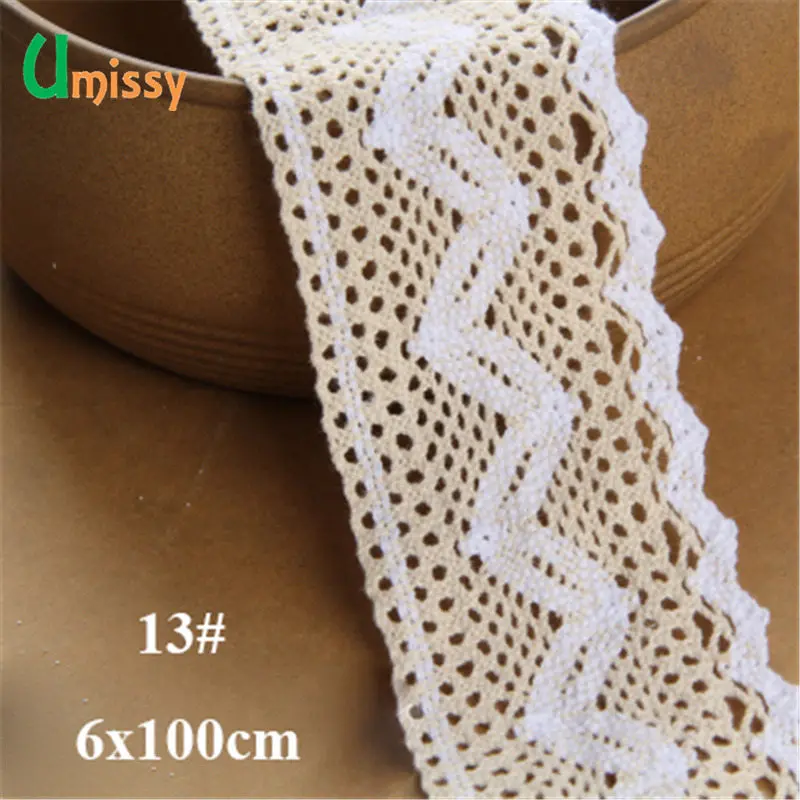 1 метр 100% хлопчатобумажная кружевная ткань вышитая отделка вязаная лента Швейные