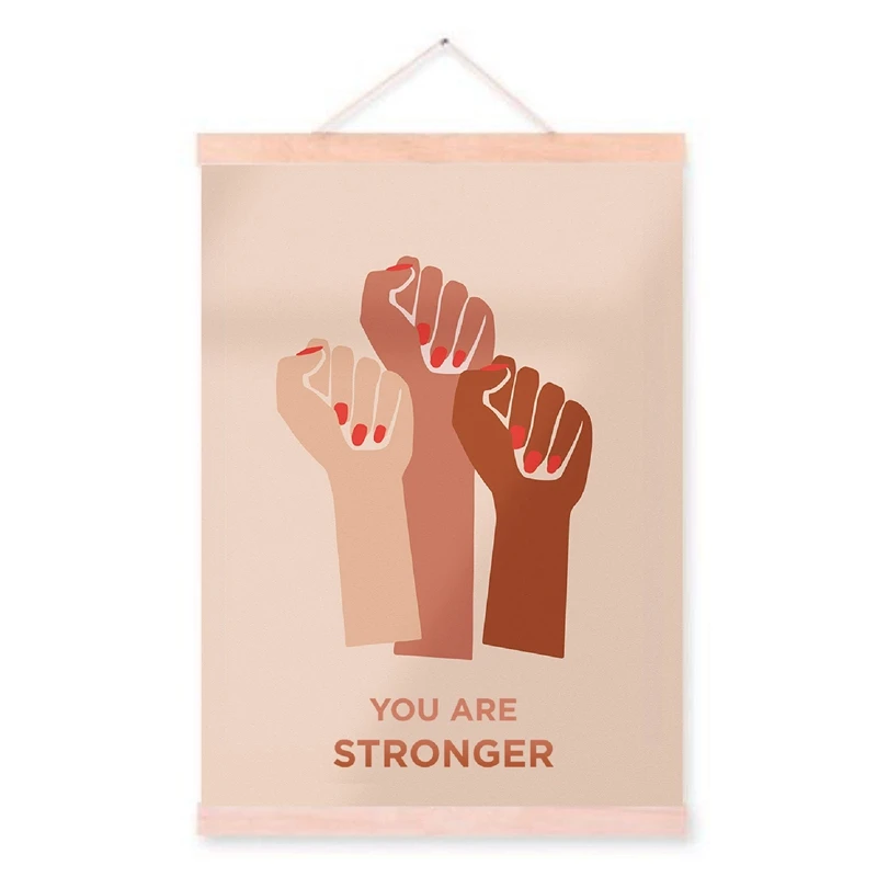 Девушка Сила Печать Феминистская иллюстрация плакат женщина сильная Искусство