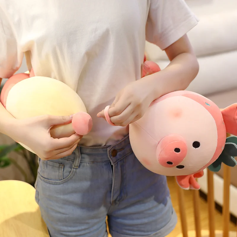 

Cute Fruit Caterpillar Doll Plush Toy Comforts Children Sleeping Pillow Long Little Girl Doll Cushion Kids Birthday Gift