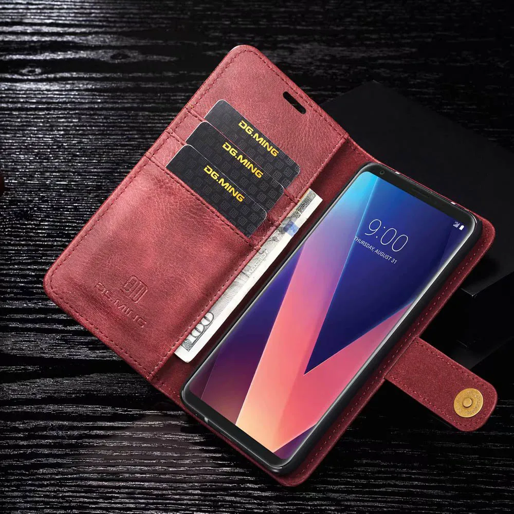 Оригинальный чехол DG.MING в стиле ретро из воловьей кожи для LG V20 G6 V30 plus телефона s