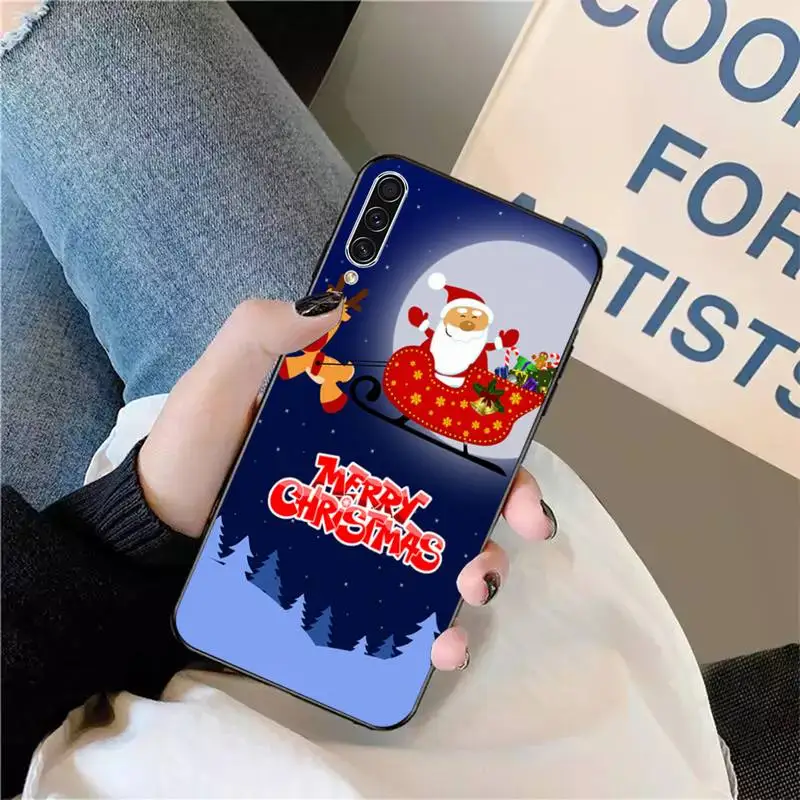 

Merry christmas cartoon elk animal Phone Case For Samsung galaxy A S note 10 7 8 9 20 30 31 40 50 51 70 71 21 s ultra plus