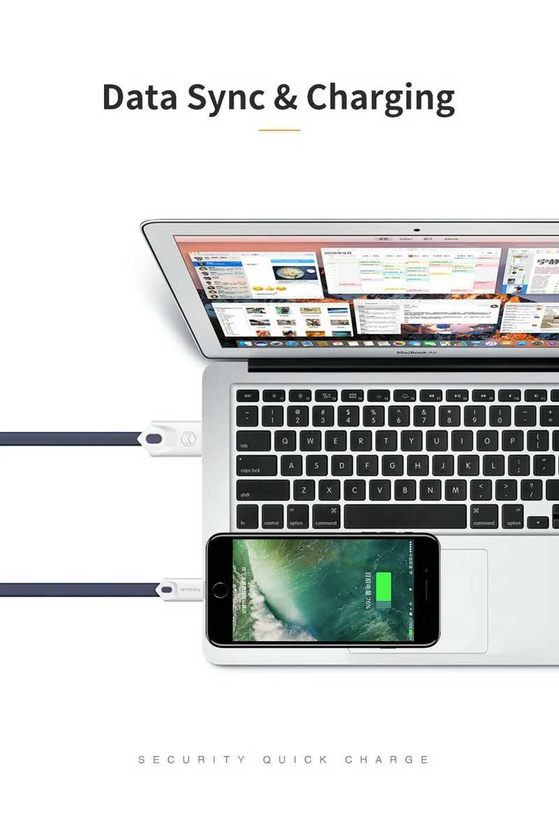 Usb-кабель MCDODO для iPhone X XS MAX XR 8 6 5 6s S plus, шнур для быстрой зарядки мобильного телефона, usb-кабель для передачи данных для iPhone