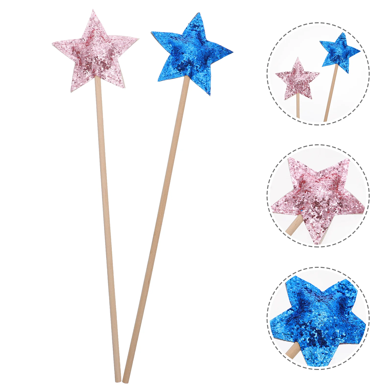 

2PCS Star Party Fairy Wand Multi-functional Fairy Wand Lovely Fairy Wand