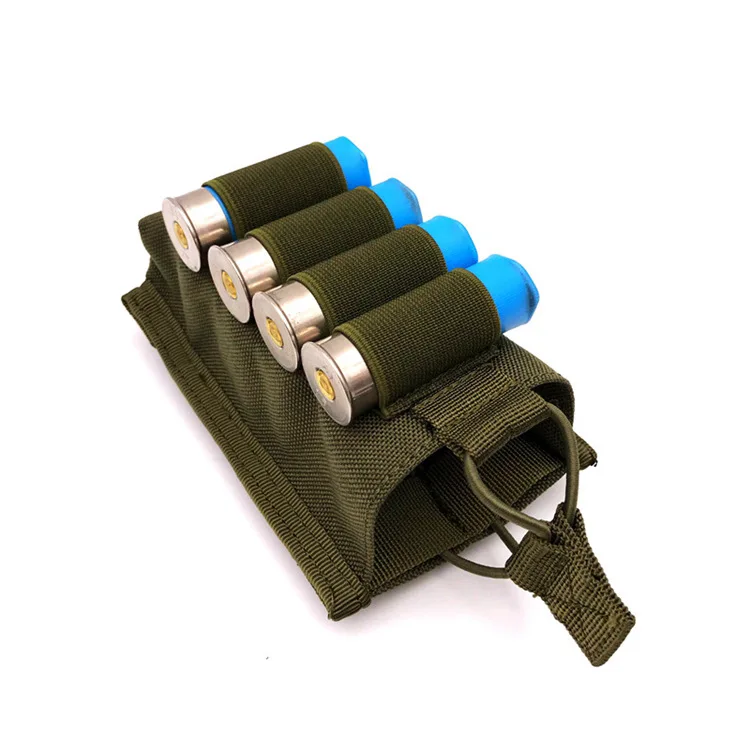 Magazine Holder 1PC Tactical Molle Compatible Single Stacker Open-Top pistol Mag Pouch With 4 Rounds 12G Shotshell For M4 | Спорт и