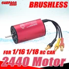 Водонепроницаемый бесщеточный двигатель SURPASS HOBBY 2440 35A ESC 4000KV 4600KV 6080KV для 116 118 RC Car Drift Racing Traxxas Hsp Wltoys
