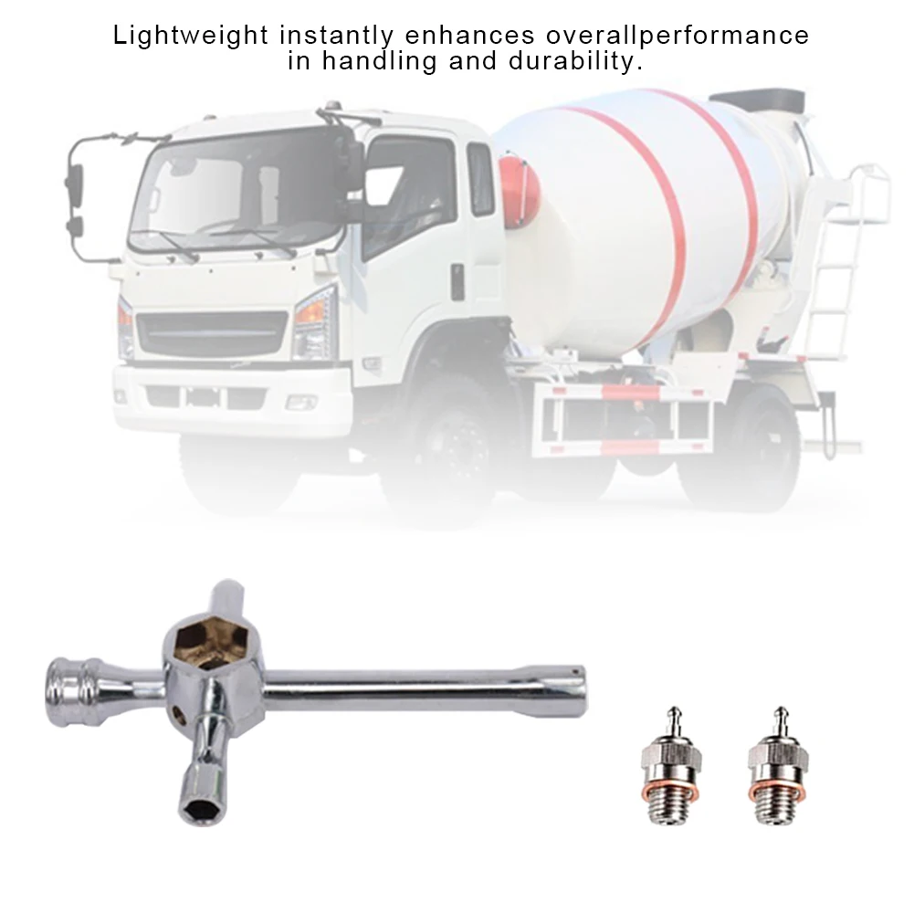 

Spark Plug Set Professional Portable RC Car Durable Tool Lightweight Accessories Silver Steel Replacement Cross Wrenches For HSP