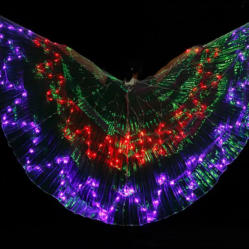 СВЕТОДИОДНЫЕ Светящиеся Крылья 36 цветов светящиеся танцевальные реквизиты 12