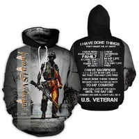 newest 3d print army veteran art unique menwomen hoodieszippersweatshirt premium harajuku casual streetwear jacket tops