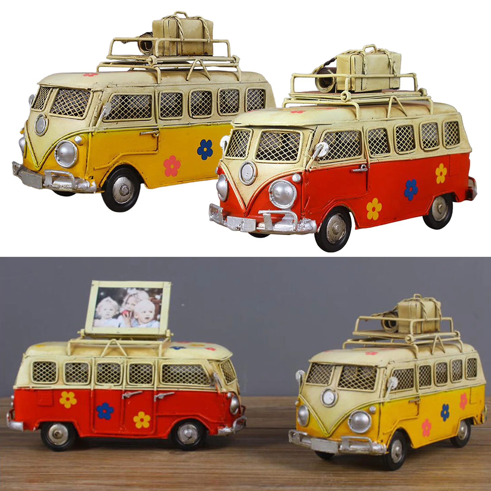 

Vintage Camper Van Model Saving Box Classic Bus Model Toy Birthday Gift