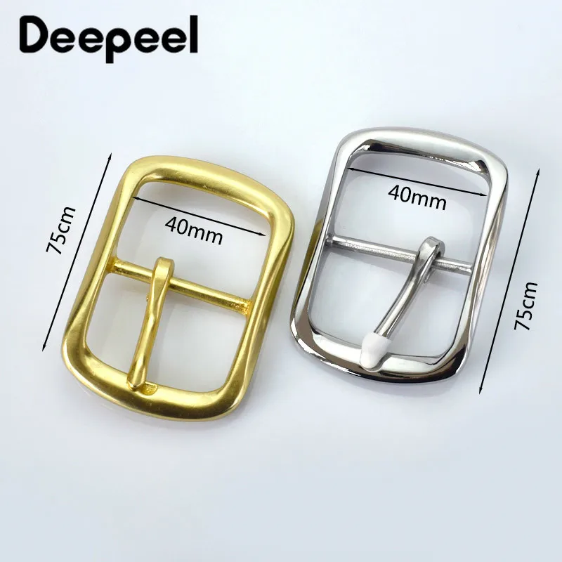 Мужская пряжка для ремня Deepeel 40 мм из твердой латуни нержавеющая сталь с язычком