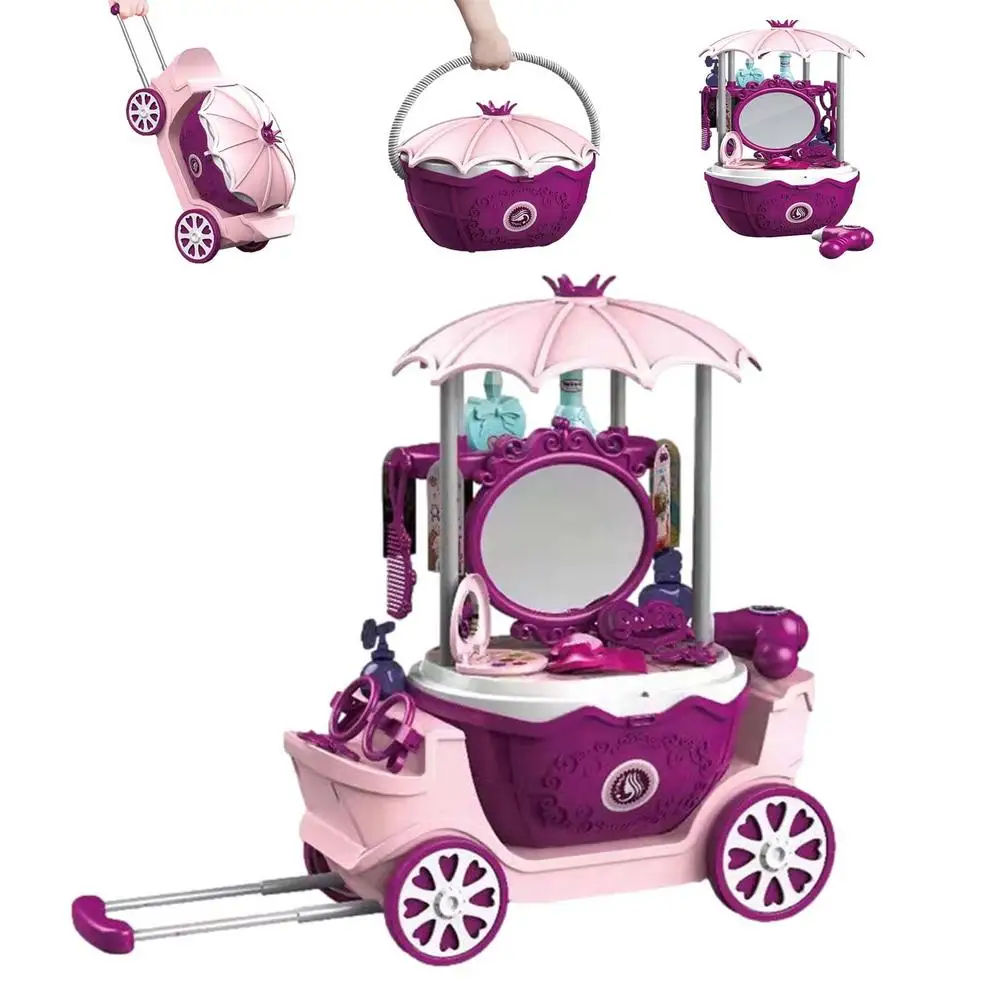 

Hair Stylist Set Boutique Beauty Salon Fashion Pretend Play Set For Girls With Toy Blow Dryer Curler Scissors Comb Mirror Other