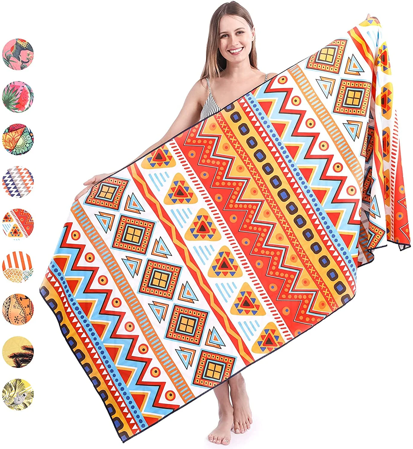 

Swimming Absorbent Quick Drying Beach Towel Super Large Adult Microfiber Lightweight Towel