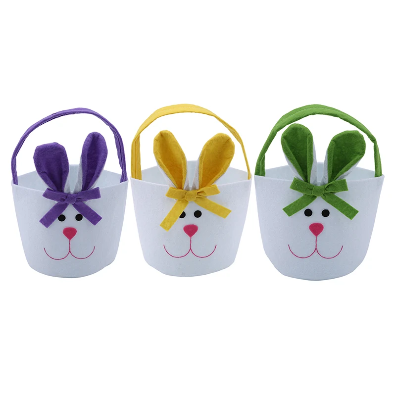 

Easter Basket Easter Rabbit Bucket Bunny Tote Bags Egg Barrel Chicken Shape Basket Child Candy Eggs Storage Tote Handbag paques