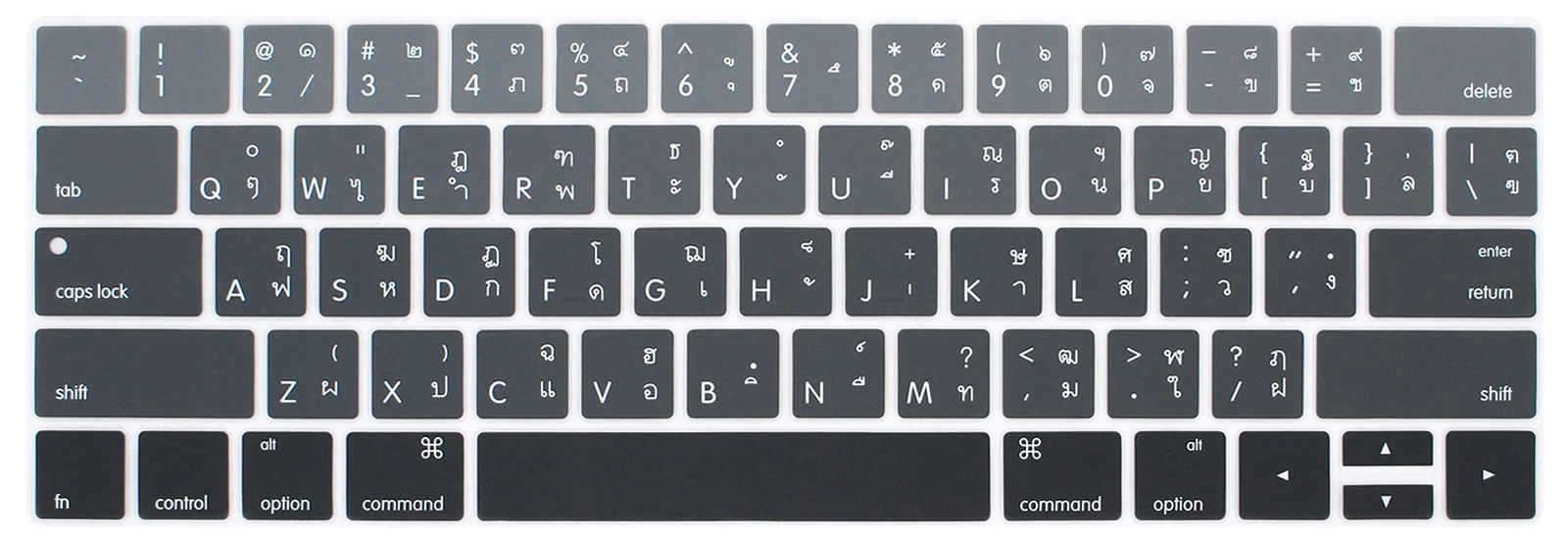 Thailan keyboard cover For macbook pro with touchbar A2159 A1707 A1707 A1989 A1990 New pro US-Enter cover Protective film