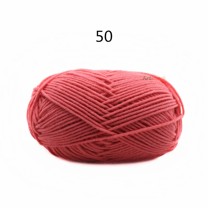 50 10pcs Хлопчатобумажная пряжа смешанные 10 шт х 50 грамм для вязания крючком, пряжа вязальная Вязание игла 3 мм ручной Вязание 4-слойная нить, Лидер продаж - Цвет: 50 10pcs