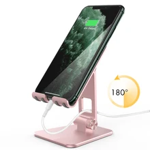 Aluminum Alloy Phone Stand For iPhone 12 Pro Xiaomi Samsung Foldable Desktop Phone Holder Universal Cell Phone Holder For Huawei