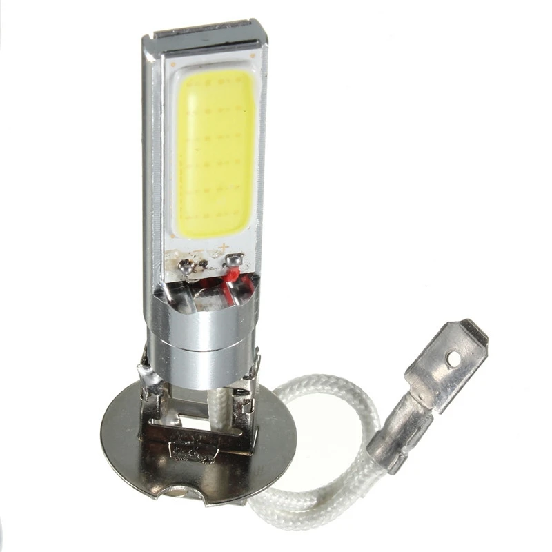 2 шт. H3 DC12V COB светодиодный авто светильник лампы Супер яркий белый головной лампа