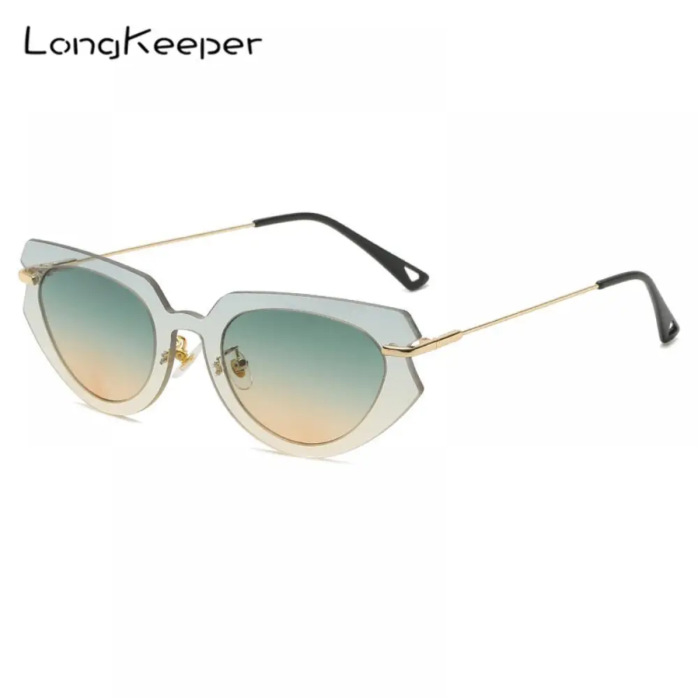 

Солнцезащитные очки женские, кошачий глаз, градиентные, без оправы