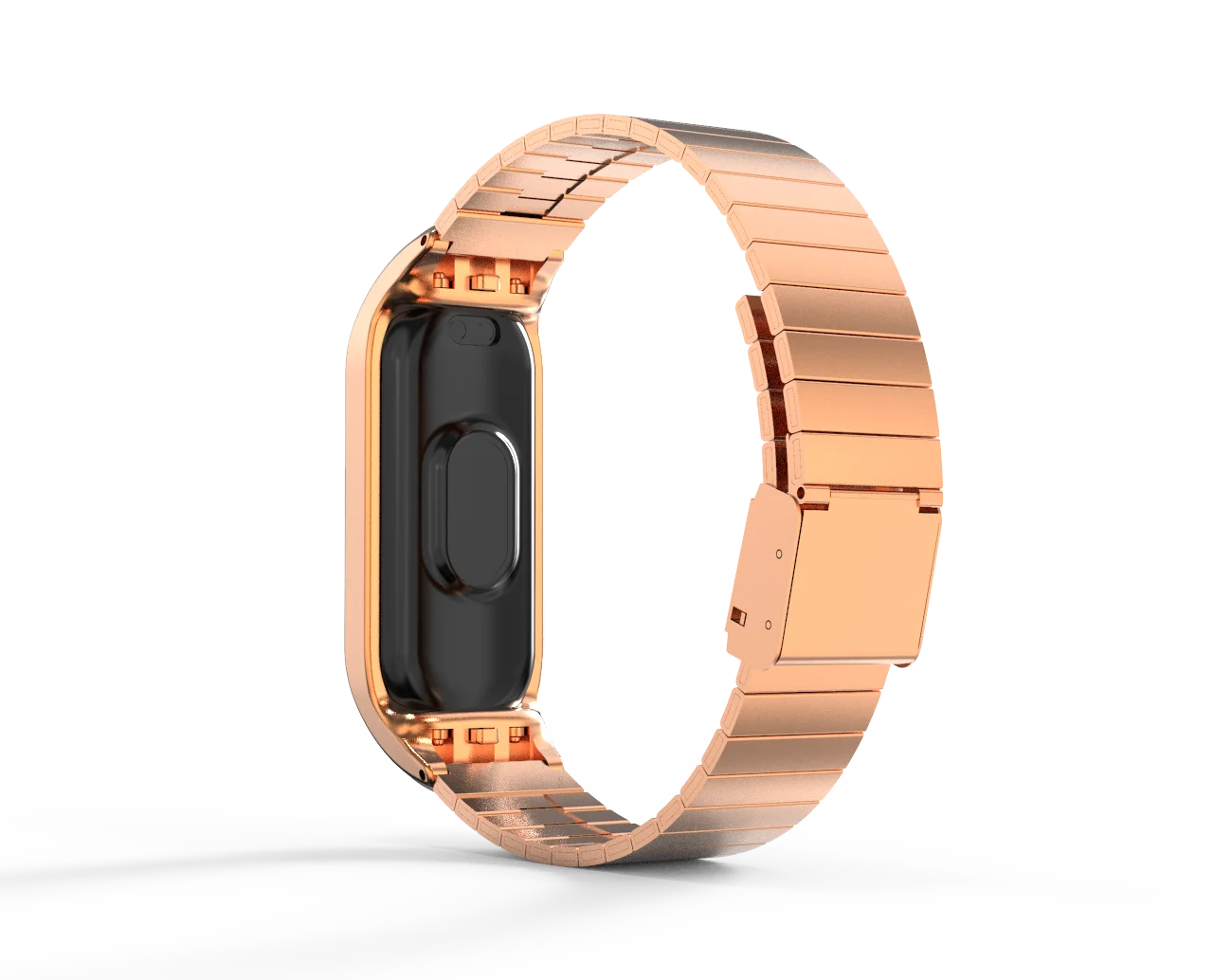 For Xiaomi  Mi band bracelet 7/5/6/4/3 strap Smart bracelet metal band strap stainless steel bead band strap bracelet buckle