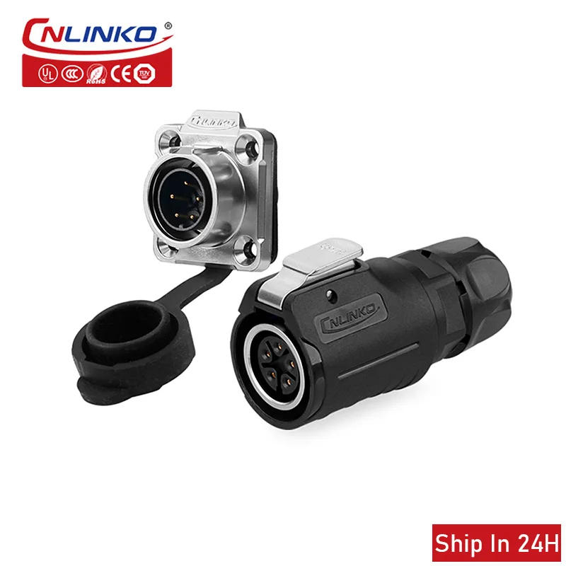 

Cnlinko LP16 M16 signal connector 5.7.8.9.pin IP67for solar photovoltaic stage light drone equipment free shipping