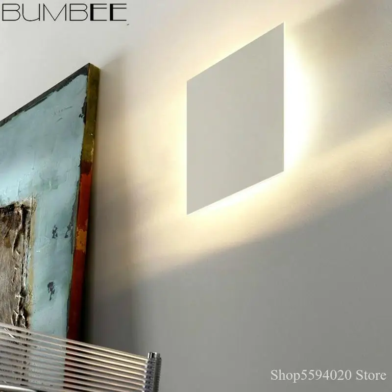 Современное простое акриловое потолочное освещение квадратные креативные