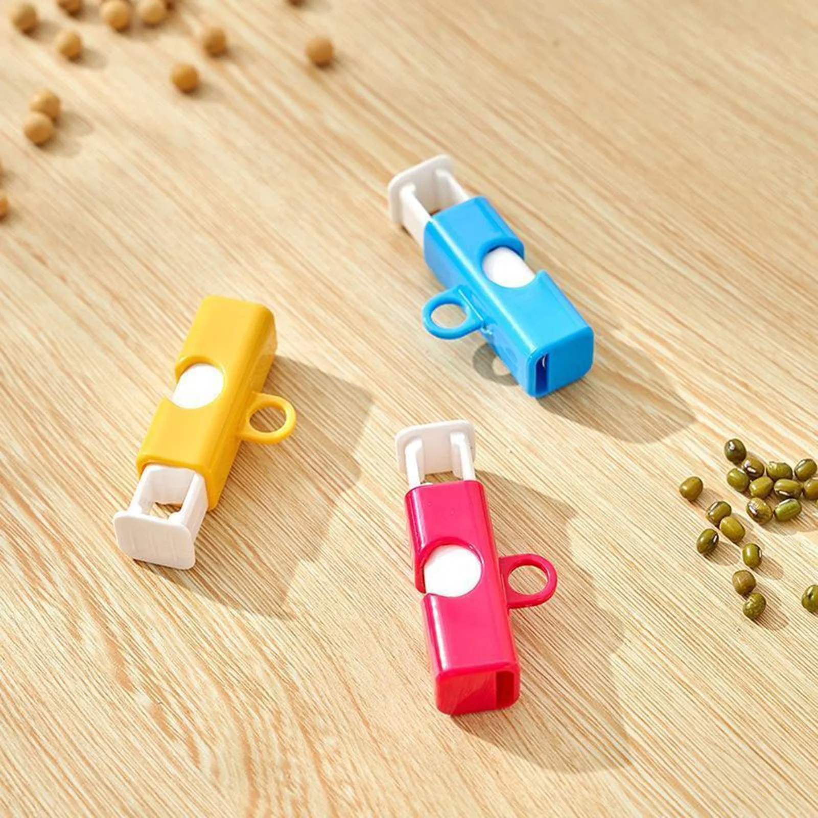 

3/6/9pcs Elastic Button Bread Bag Sealing Clip Plastic Bag Sealer Snack Fresh Food Bag Clip Storage Bag Clip Kitchen Tool