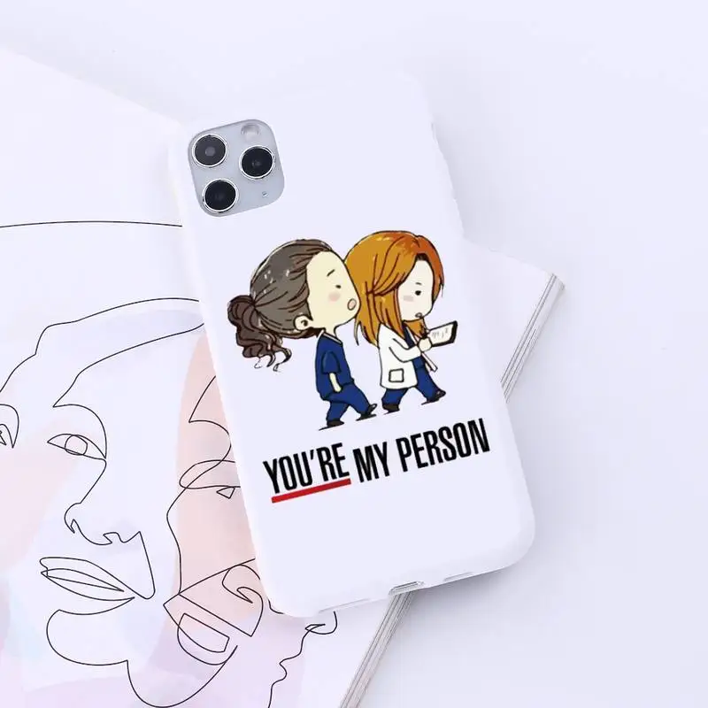 

Greys Anatomy You're My Person Phone Case Candy Color for iPhone 6 7 8 11 12 s mini pro X XS XR MAX Plus