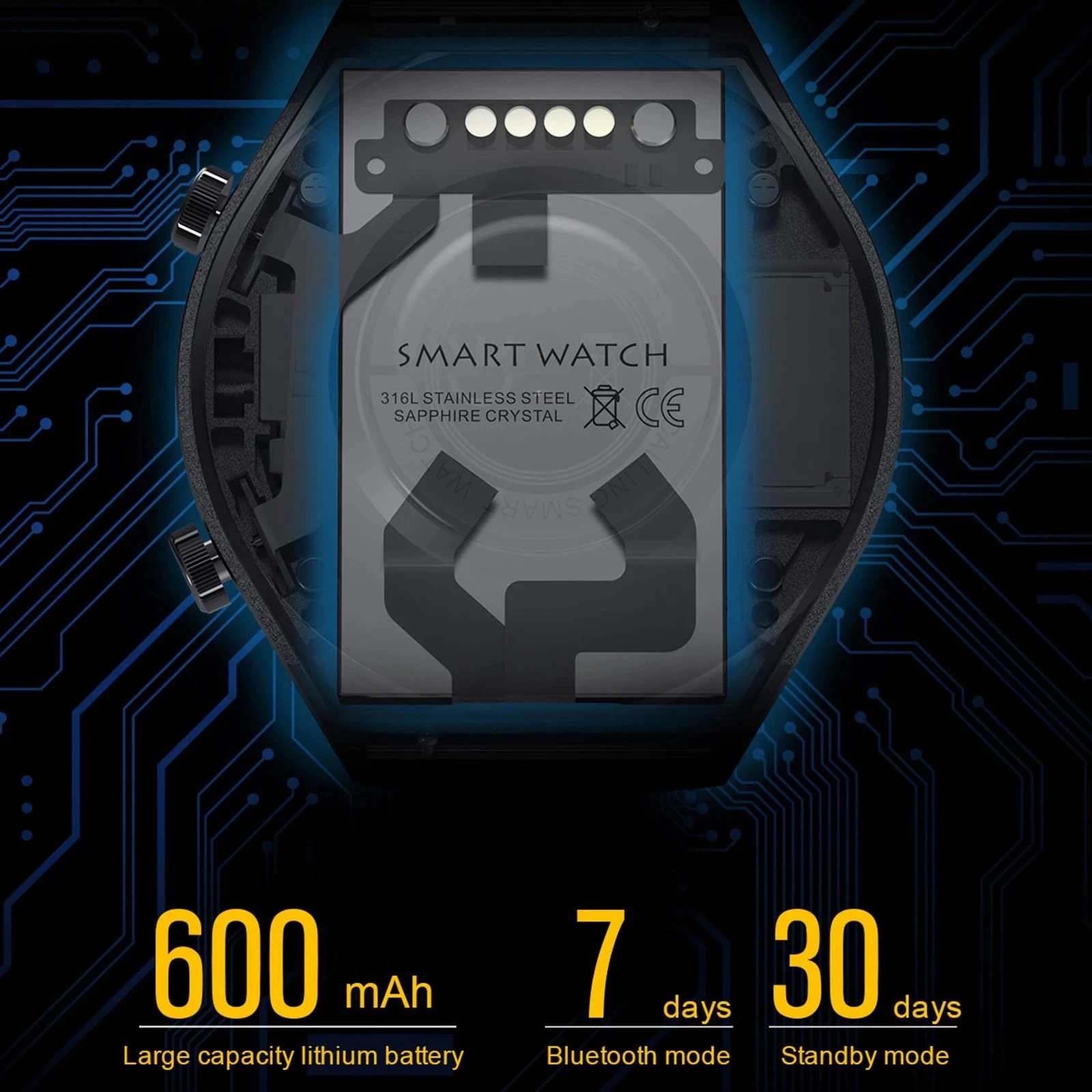 

OTTWN 1.3inch HD IPS Smart Band Ip67 Waterproof Magnetic charging Monitoring heart rate/sleep Message Reminder for IOS Android