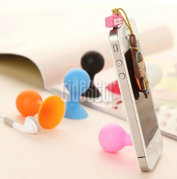 300pcs rubber octopus sucker ball stander holder universal for iphone ipad samsung tablet pc cup stand for mobile phones free global shipping