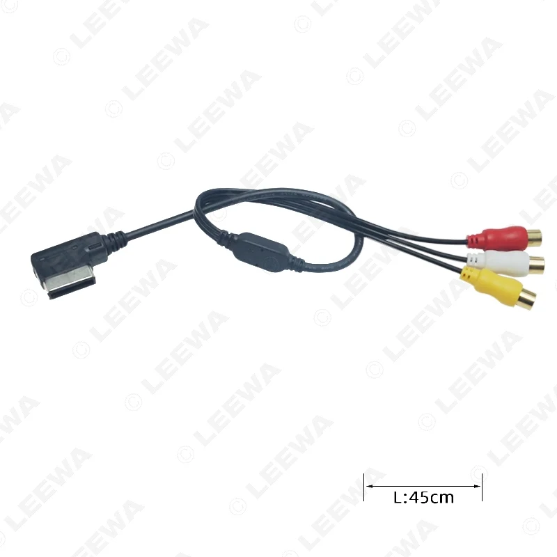 Автомобильный мультимедийный кабель LEEWA 12X 3-RCA Female To MDI/AMI AUX для Audi A6L/Q5/Q7/A8/A5 Volkswagen