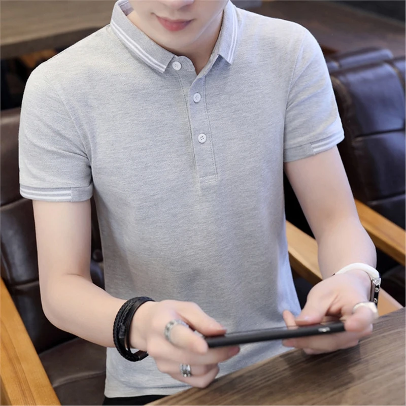 

Special cloth Men New Polo Shirt Brands Short Sleeve Fashion Casual Slim Deer Printing Men Polos M-XXXL