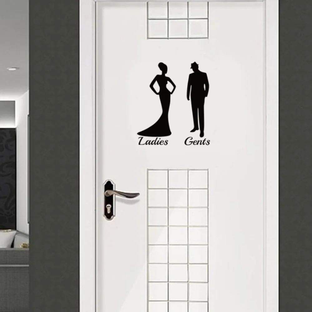 

Toilet Sticker Funny WC Sticker Removable Bathroom Door Sticker Washroom Wall Sticker Art Decal Creative DIY Home Decoration