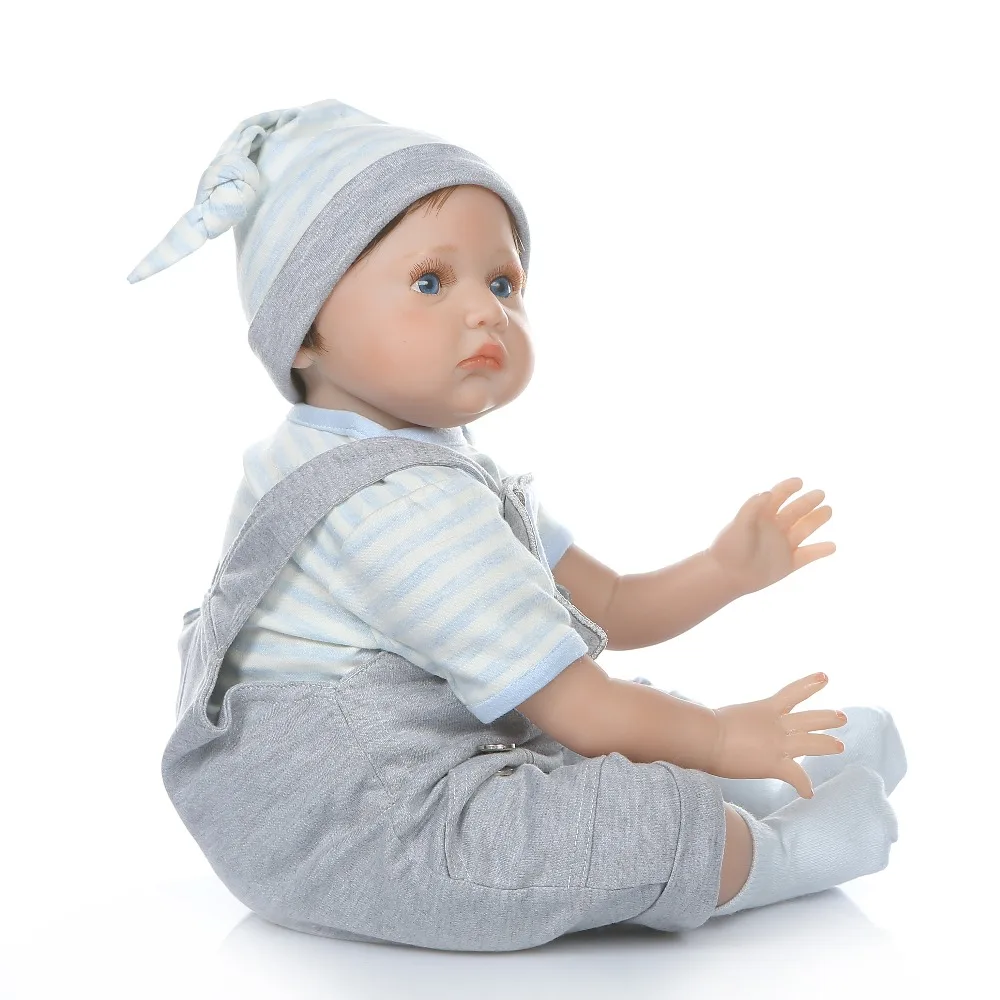 22 дюймов Bebe Кукла Новорожденный 55 см мягкий силиконовый Reborn Реалистичная кукла