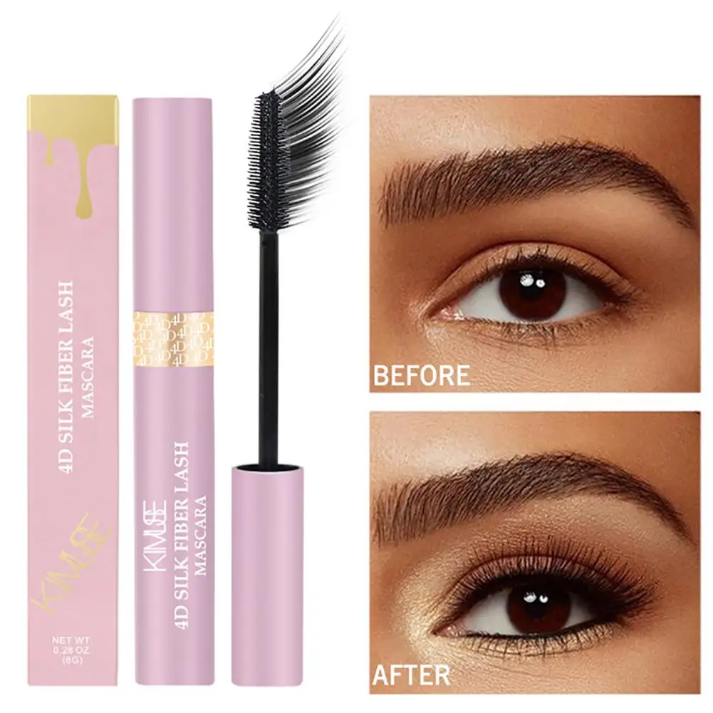 4D шелковое волокно тушь для ресниц макияж объем Гламурная долговечная плотная