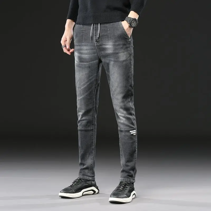 Джинсы мужские 2 цвета свободные в стиле хип-хоп | Мужская одежда