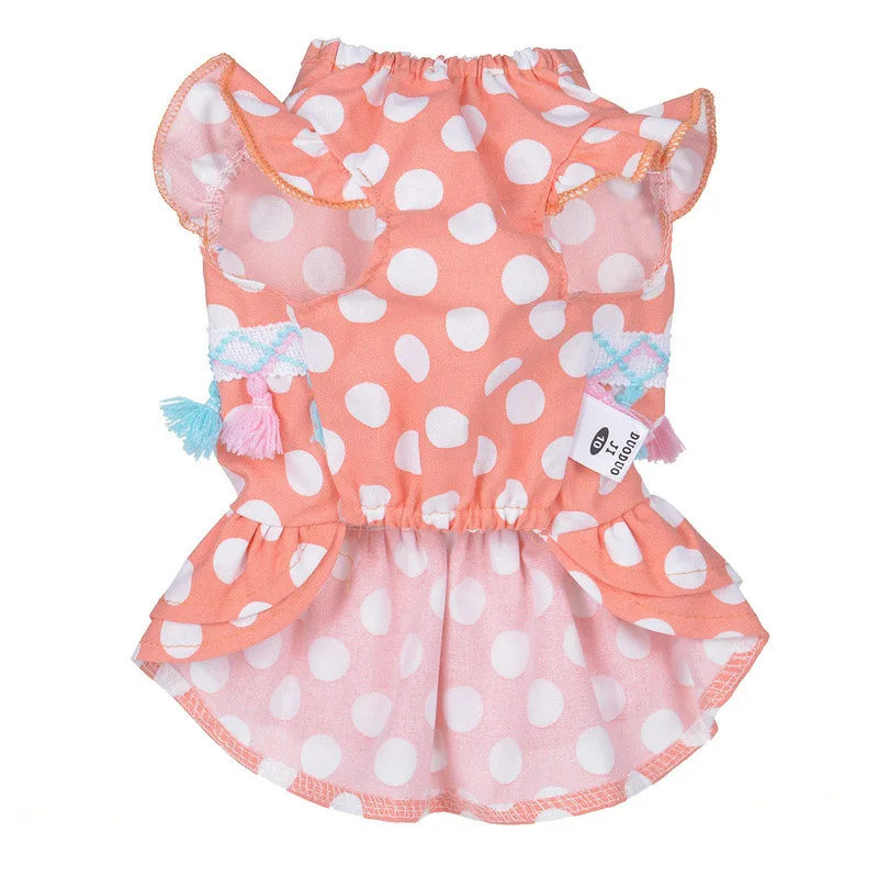 Летняя одежда для домашних животных платье в горошек собак юбка летние свадебные