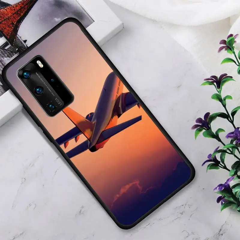 

Aircraft travel cloud Plane Customer Phone Case For Huawei Mate 9 10 20 30 40 X Pro Lite Cover