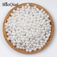 3 20mm white abs acrylic round white imitation pearl beads for diy sewing craft grament clothes headwear shoes bags hats decor