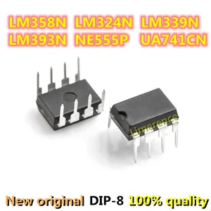 10PCS UA741 LM324 LM393 LM339 NE555 LM358 DIP LM358N LM324N LM339N LM393N NE555P UA741CN DIP8 DIP14 Amplifier Circuit New IC