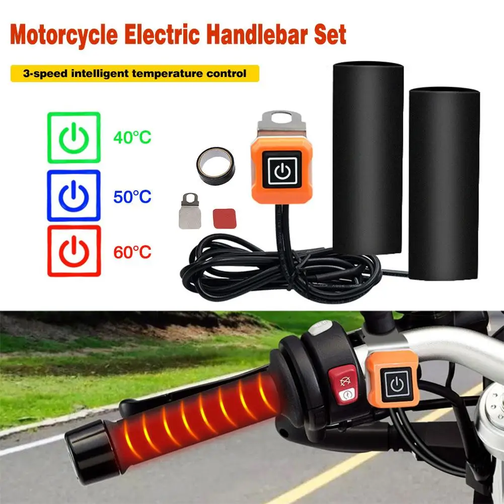 

Умная трехскоростная электрическая ручка с контролем температуры для мотоцикла + изоляционная лента + клей + кронштейн для зеркала заднего ...