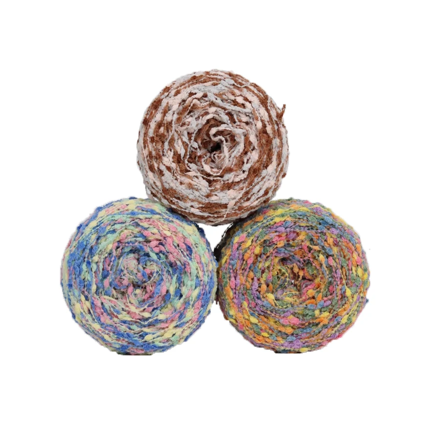 50 г полиэстер Необычные специальные шерстяные вязаные крючком бусины пряжа