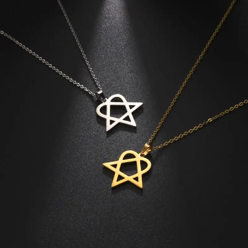 

New Fashion Creative Design Modern Irregular Five-Pointed Star Pendant Gold Color Silver Color Men and Women Jewelry Gift