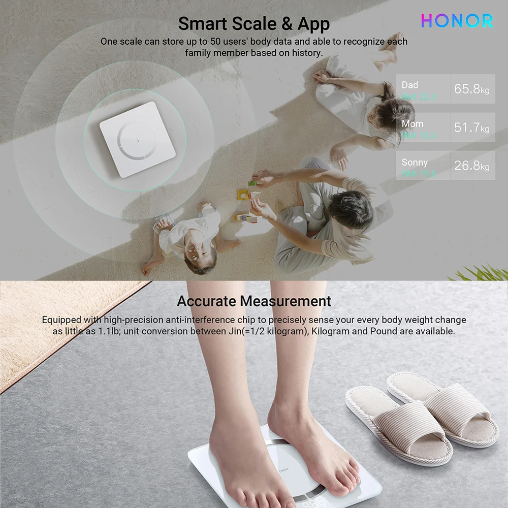 HONOR весы 2 DEXA Стандартный 11 тела анализатор монитор умные приложение тариф