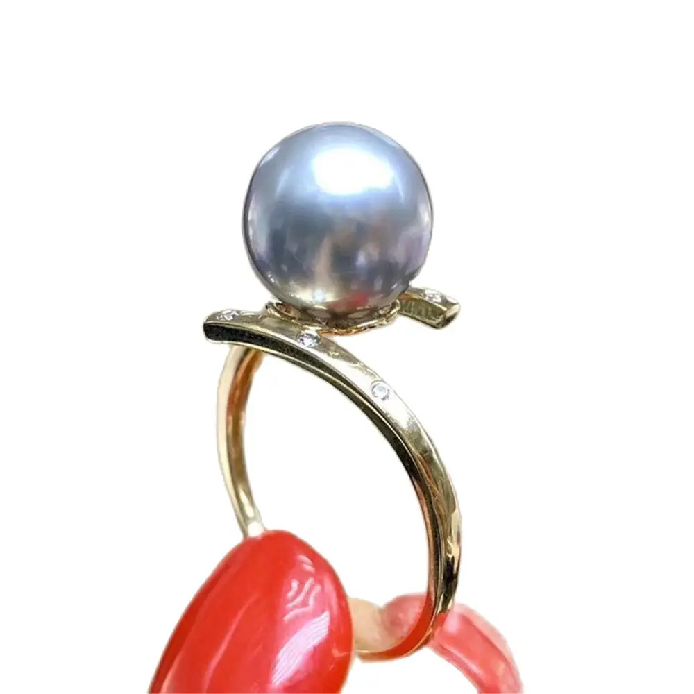 

Pearl Ring Settings, Fashionable Ring Findings, Adjustable Size 925 Silver Ring Jewelry DIY Making No Pearl