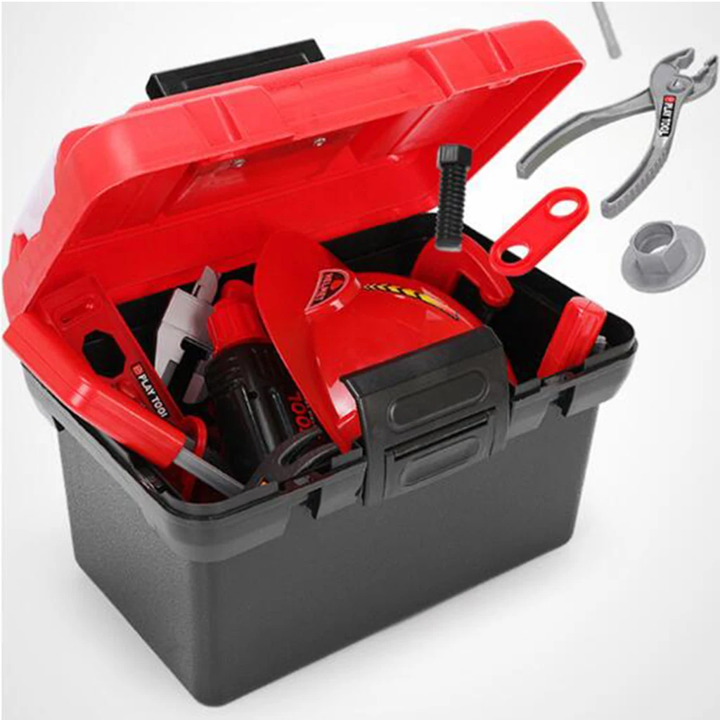42 шт. детский ящик для инструментов детей притворяйтесь что Play-Building Workshop Toolbox STEM