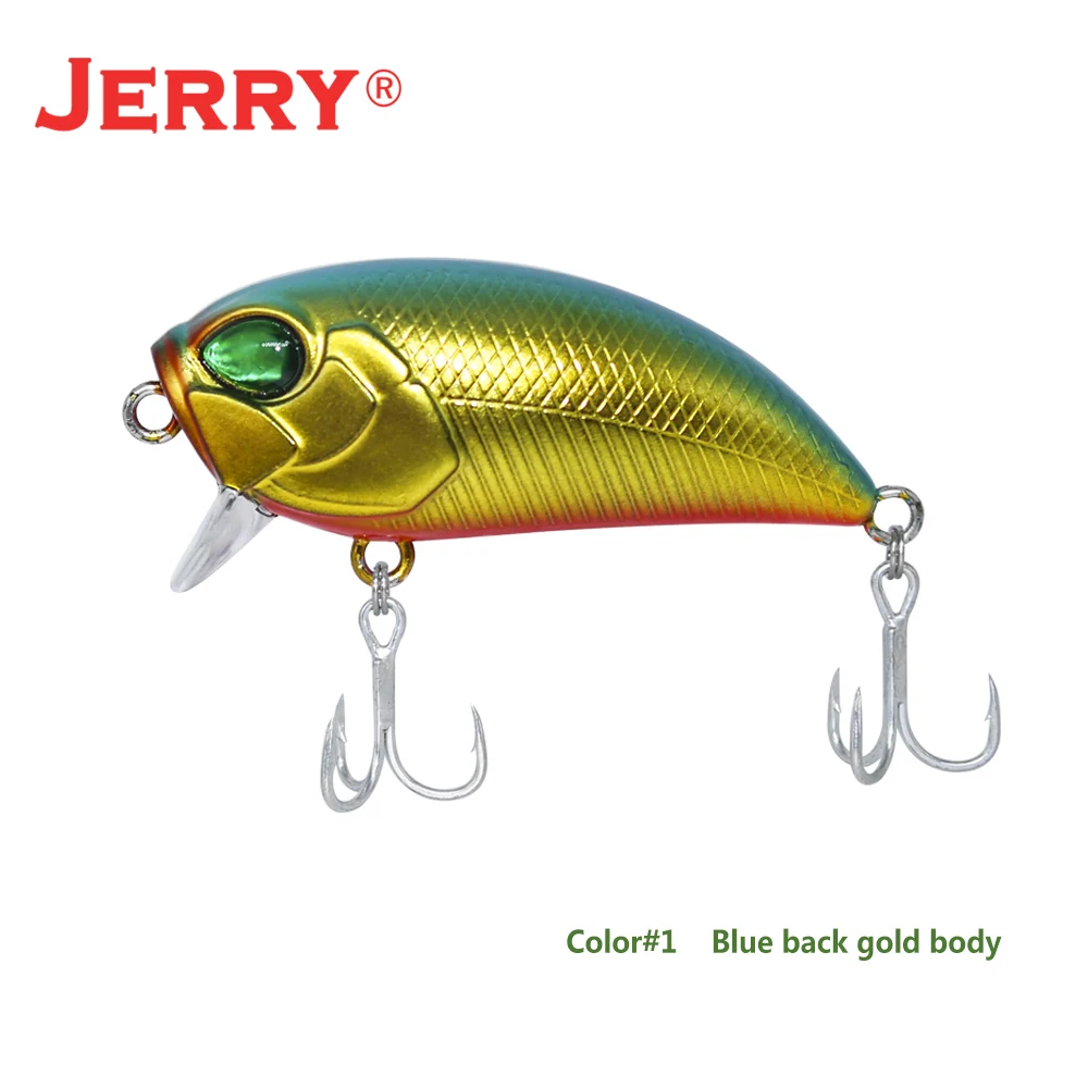 green gold Jerry 1 шт. 5 см 8 г сверхлегкие рыболовные приманки жесткая приманка погремушка кренкбейт воблер кренк приманка Магнитная масса форель бас щука приманки - Цвет: green gold