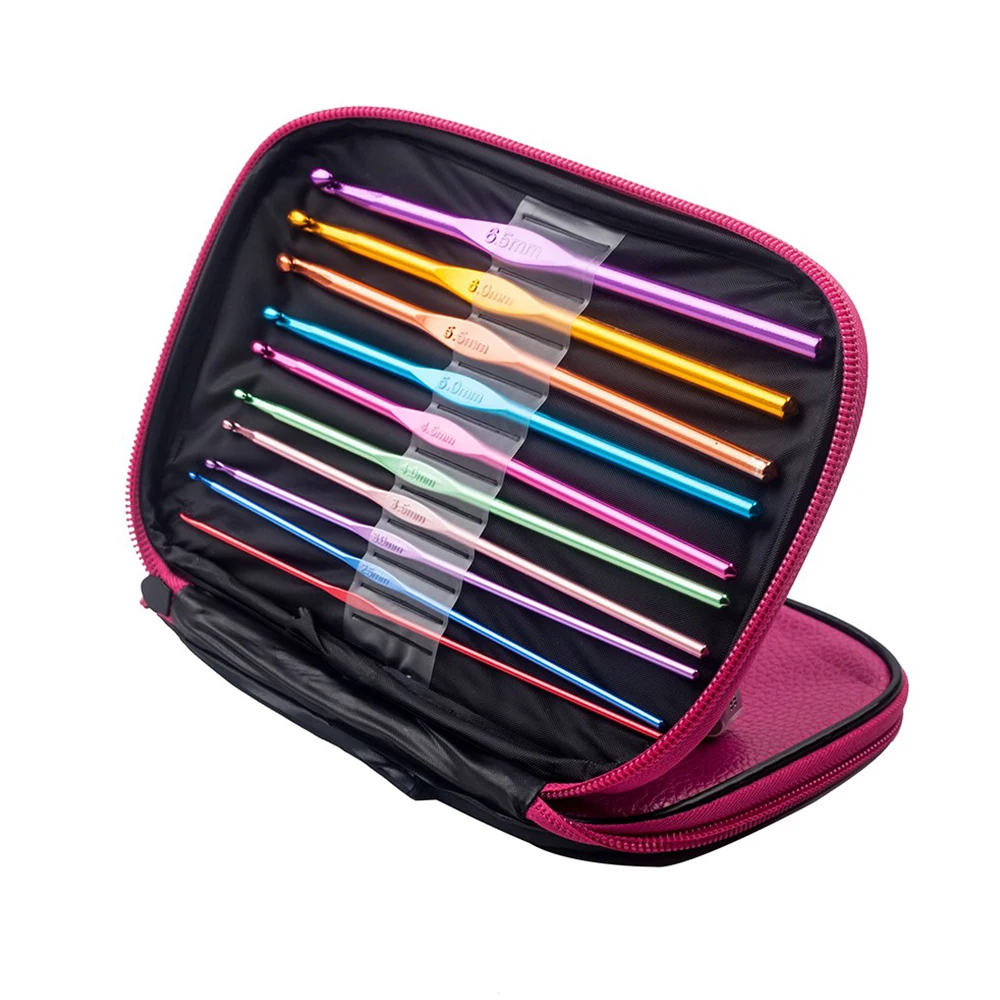 

22 Pcs/set 18cm*13.5cm*1.5cm Alumina Crochet Set With Accessories Wool Set Diy Knitting Tool Set