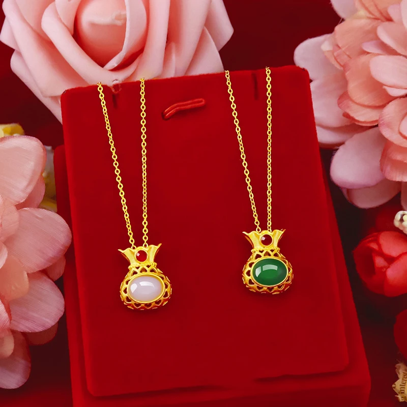 Модное кольцо 18k позолоченное ожерелье с подвеской для женщин ювелирное изделие